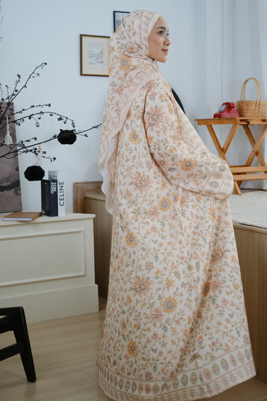Gulistan — Printed Linen Abaya - NOOR UL NOURA
