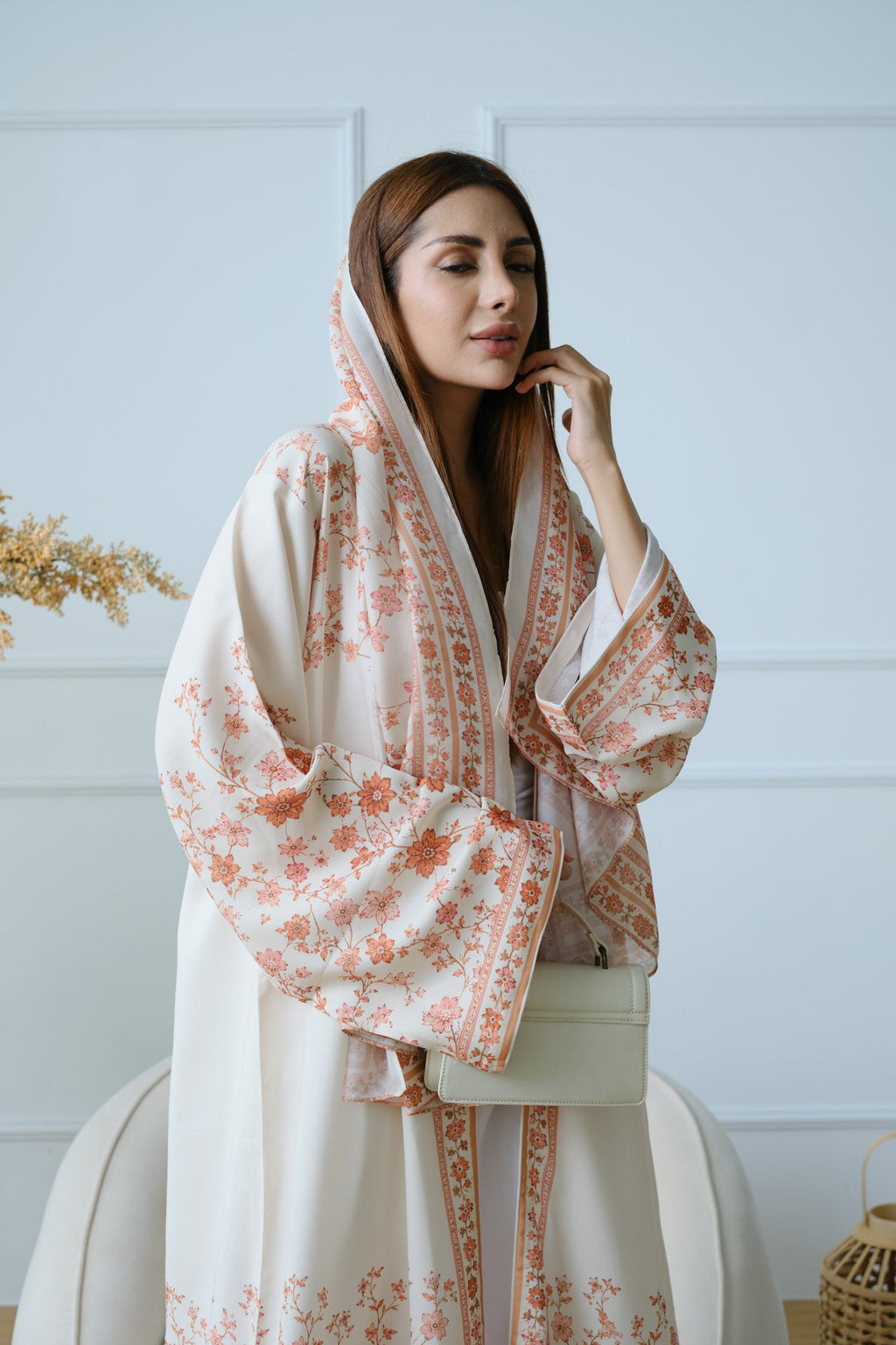 Gulnar — Printed Linen Abaya