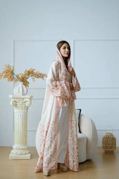 Gulnar — Printed Linen Abaya