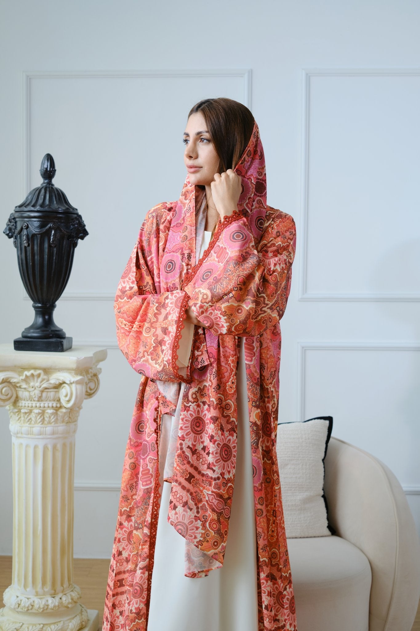 Marjan — Nida Three-Piece Abaya - Noorulnoura