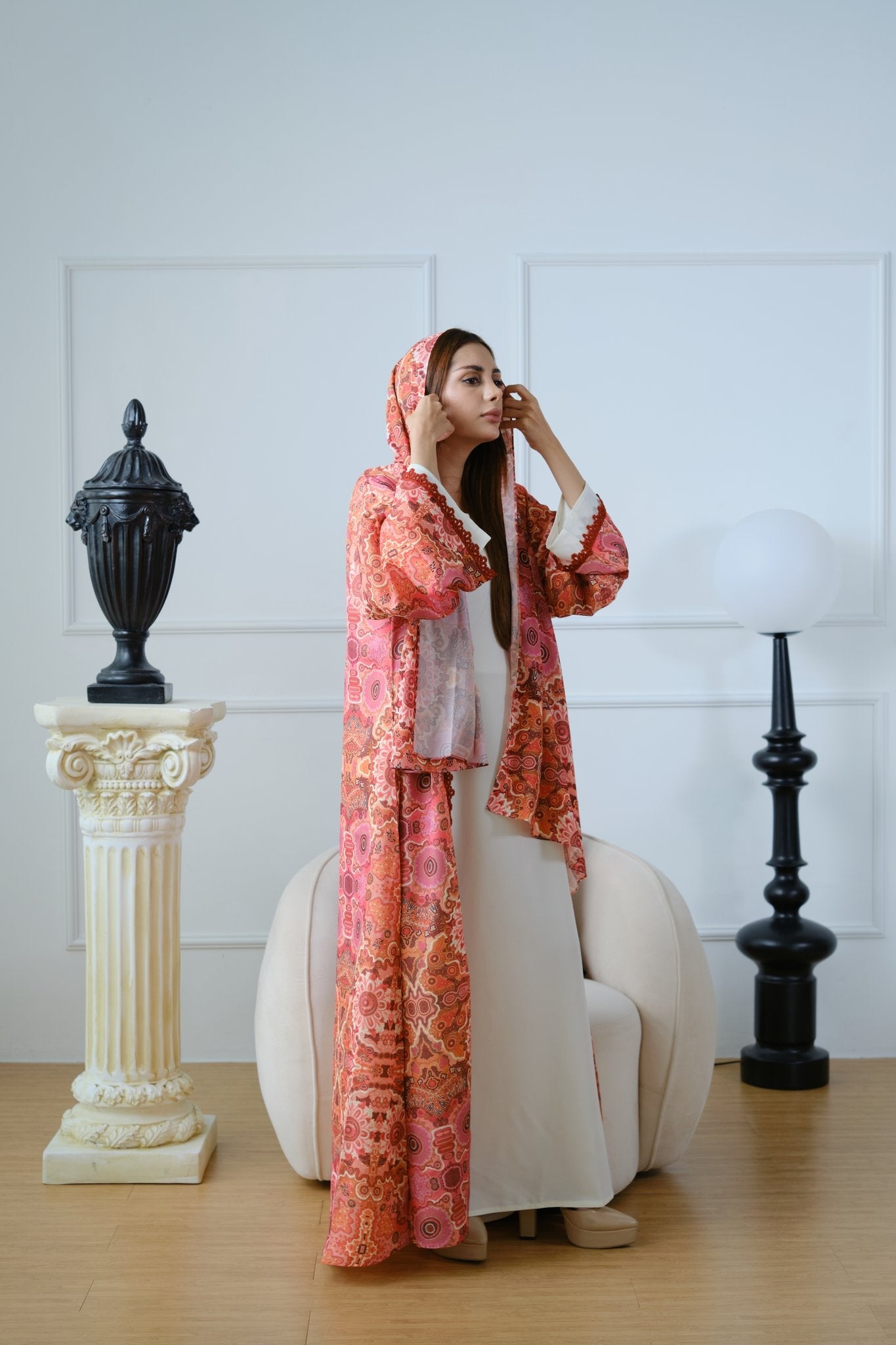 Marjan — Nida Three-Piece Abaya - Noorulnoura