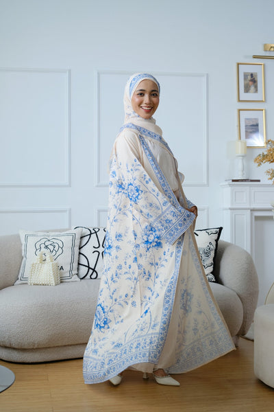 Nilofar — Printed Linen Abaya