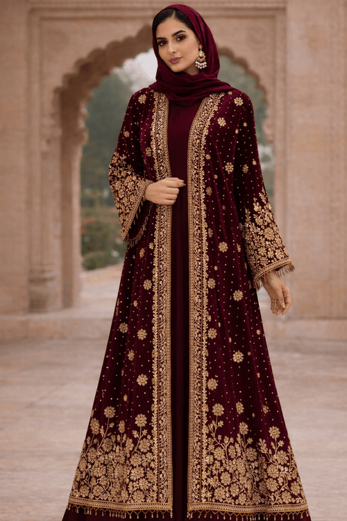 Noor Jahan Burgundy - Noorulnoura