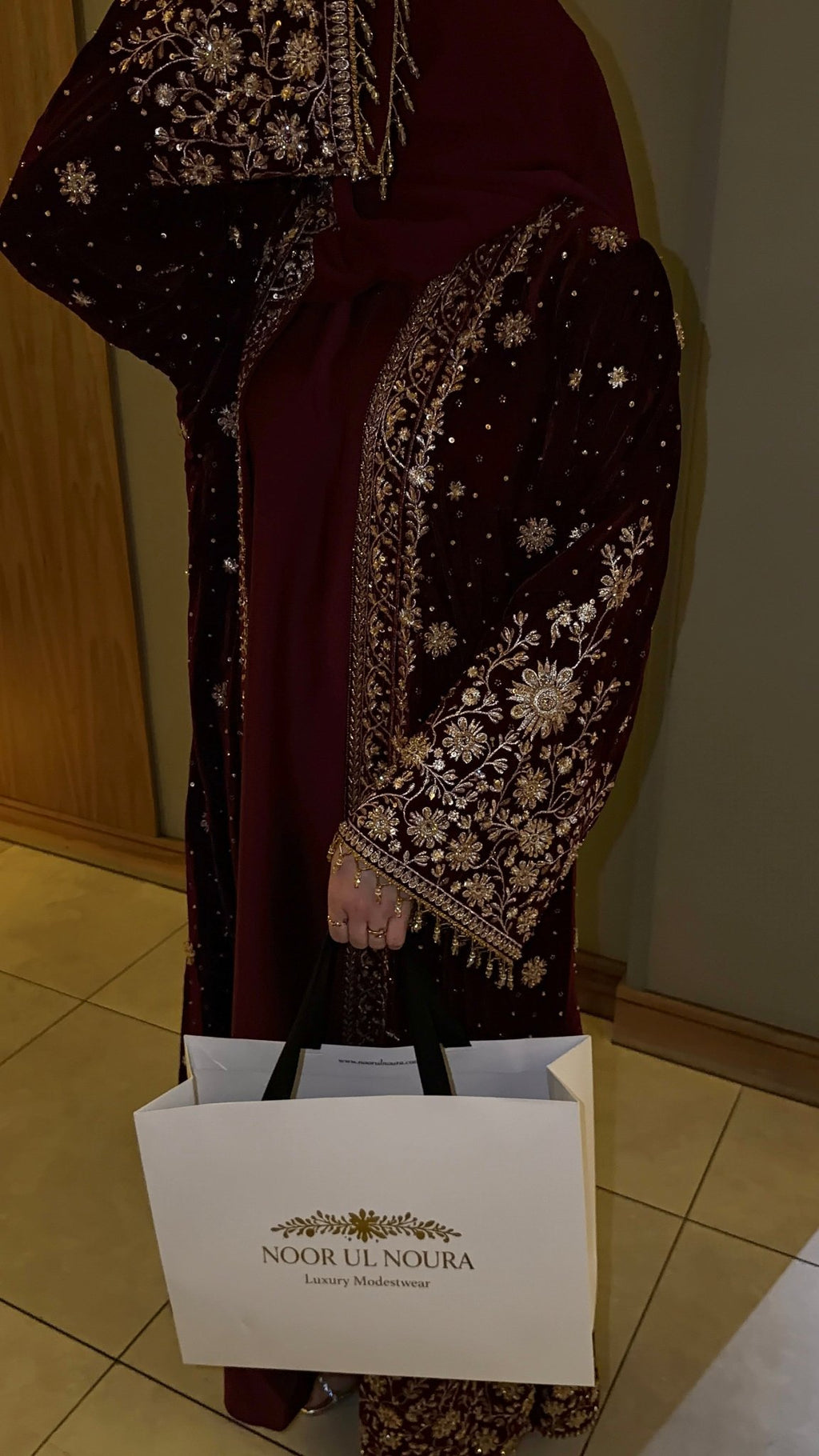 Noor Jahan Burgundy - Noorulnoura